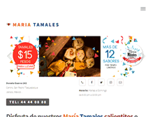 Tablet Screenshot of mariatamales.com